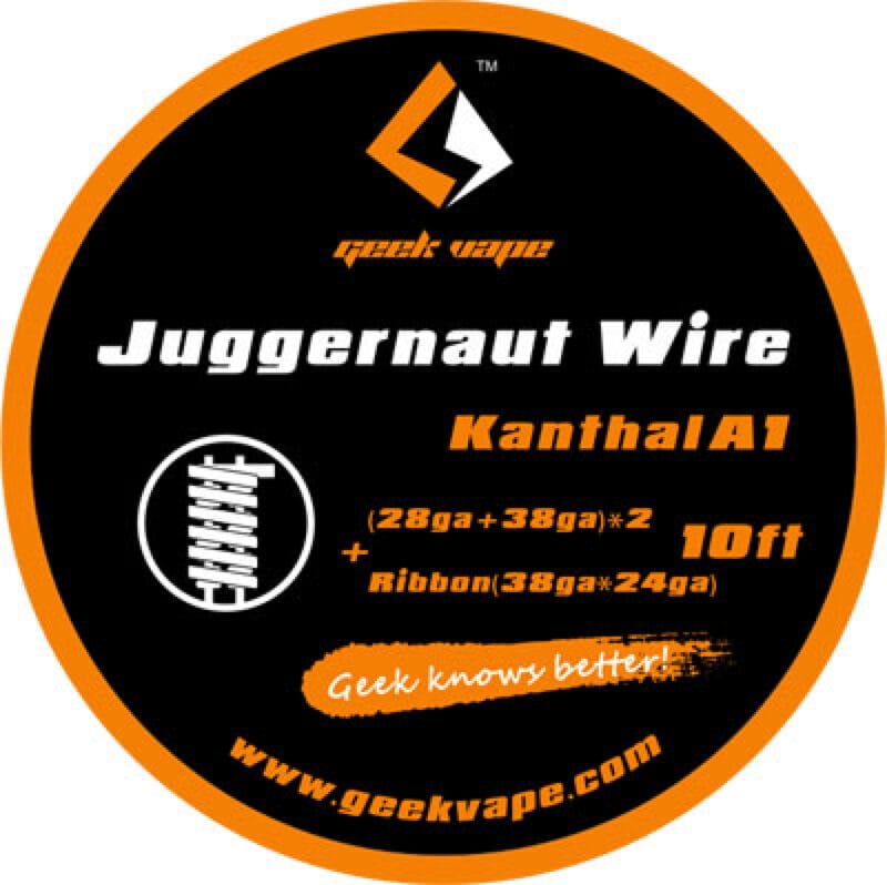 Geek Vape Juggernaut Kanthal A1 28ga+ 38ga x2 + Ribbon 38ga x 24ga