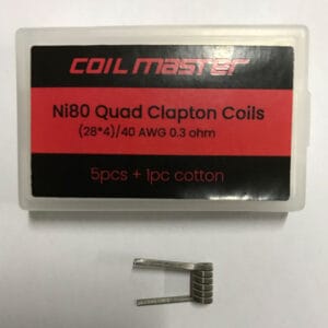 Coil Master Ni80 Quad Clapton Coils 5stk 0.3 Ohm
