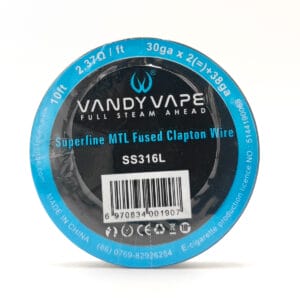 Vandy Vape Superfine MTL Fused Clapton Wire SS316L 30ga x 2 + 38ga