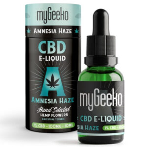 myGeeko CBD E-Liquid Amnesia Haze 10ml 100mg 1%