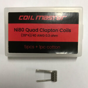 Coil Master Ni80 Quad Clapton Coils 5stk 0.3 Ohm