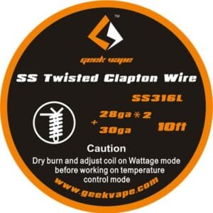 Geek Vape Twisted Clapton Wire KA1 28ga x 2 + 32ga 5m 2.74Ohm